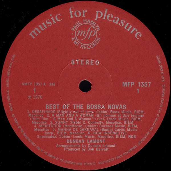 Duncan Lamont - Best Of The Bossa Novas (Vinyl) Image