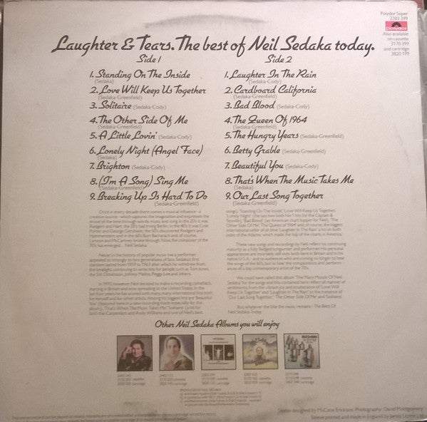 Neil Sedaka - Laughter And Tears (The Best Of Neil Sedaka Today.) (Vinyl)