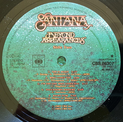 Santana - Beyond Appearances (Vinyl)