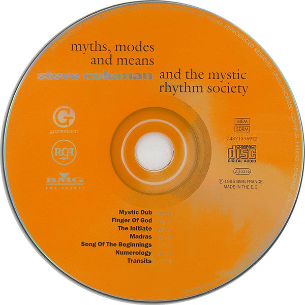 Steve Coleman And The Mystic Rhythm Society - Myths, Modes And Means (CD) Image