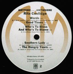 Rita Coolidge - Anytime... Anywhere (Vinyl) Image