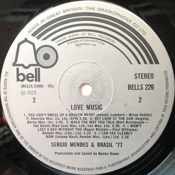 Sérgio Mendes & Brasil '77 - Love Music (Vinyl)