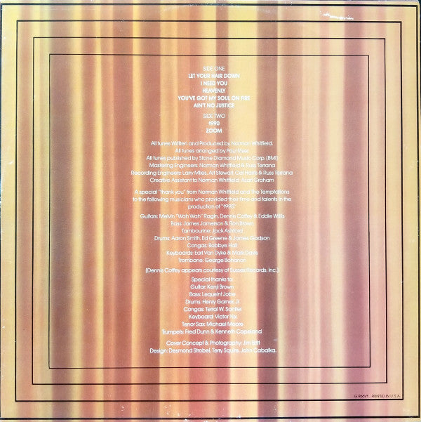 Temptations, The - 1990 (Vinyl) Image