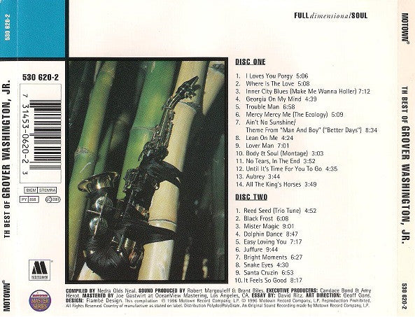 Grover Washington, Jr. - The Best Of Grover Washington, Jr. (CD) (2 CD) Image