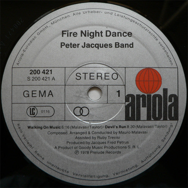 Peter Jacques Band - Fire Night Dance (Vinyl) Image