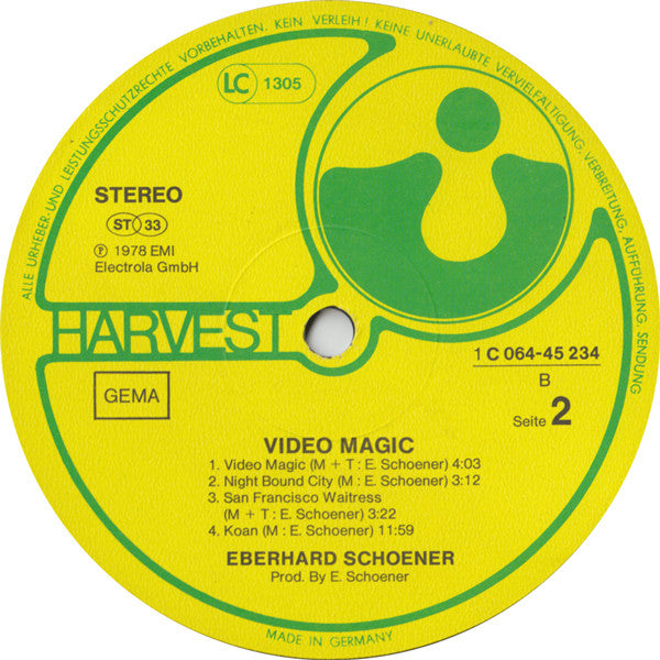 Eberhard Schoener - Video Magic (Vinyl) Image