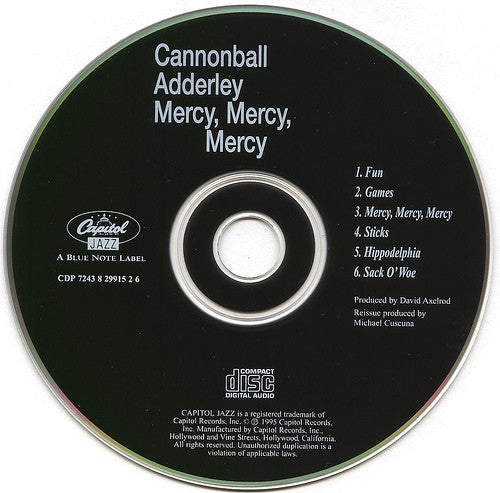 Cannonball Adderley Quintet, The - Mercy, Mercy, Mercy! - Live At "The Club" (CD) Image