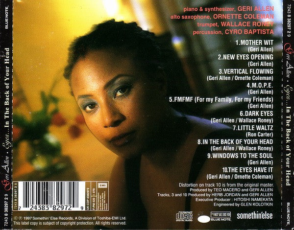 Geri Allen - Eyes... In The Back Of Your Head (CD) Image