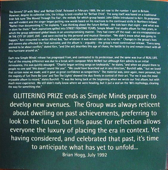 Simple Minds - Glittering Prize 81/92 (CD) Image