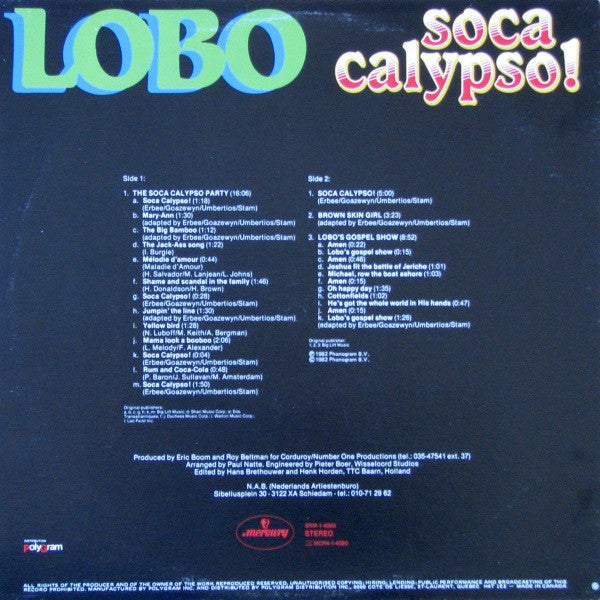 Lobo - Soca Calypso! (Vinyl) Image