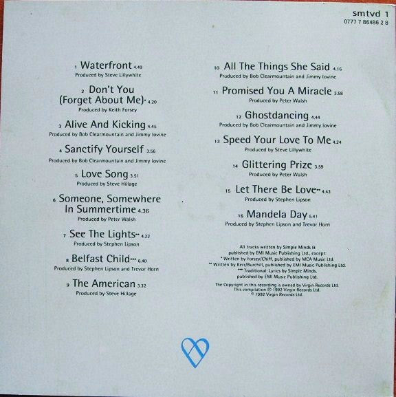 Simple Minds - Glittering Prize 81/92 (CD) Image