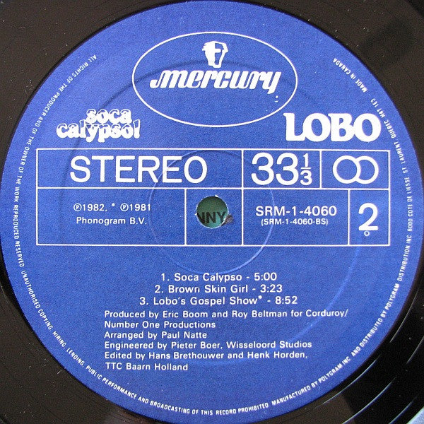 Lobo - Soca Calypso! (Vinyl) Image