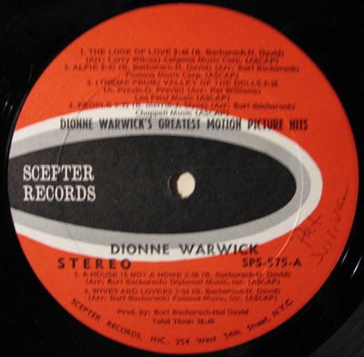 Dionne Warwick - Dionne Warwick's Greatest Motion Picture Hits (Vinyl) Image