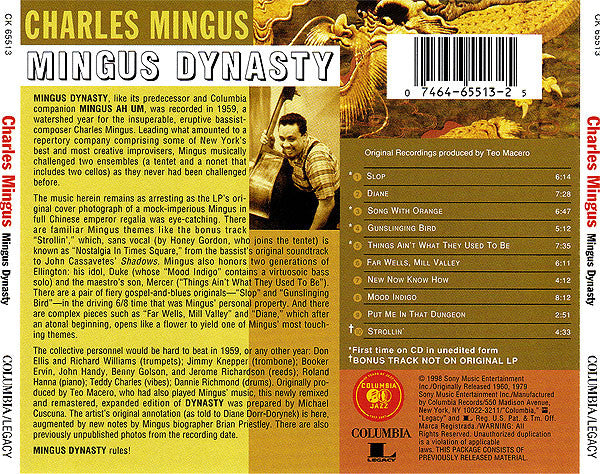 Charles Mingus - Mingus Dynasty (CD) Image