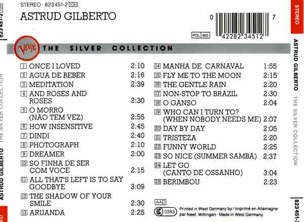 Astrud Gilberto - The Silver Collection (CD) Image