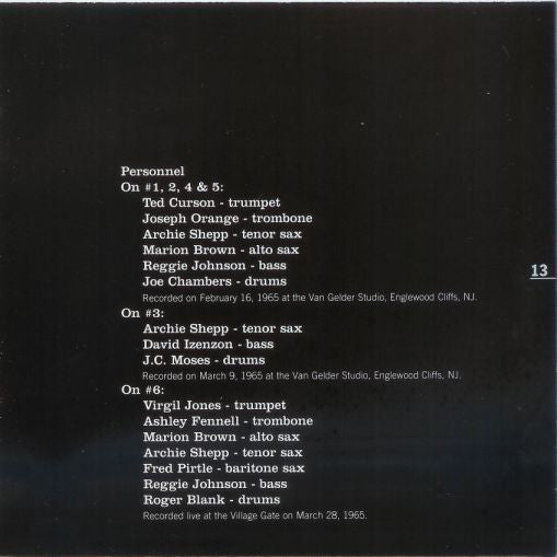 Archie Shepp - Fire Music (CD)