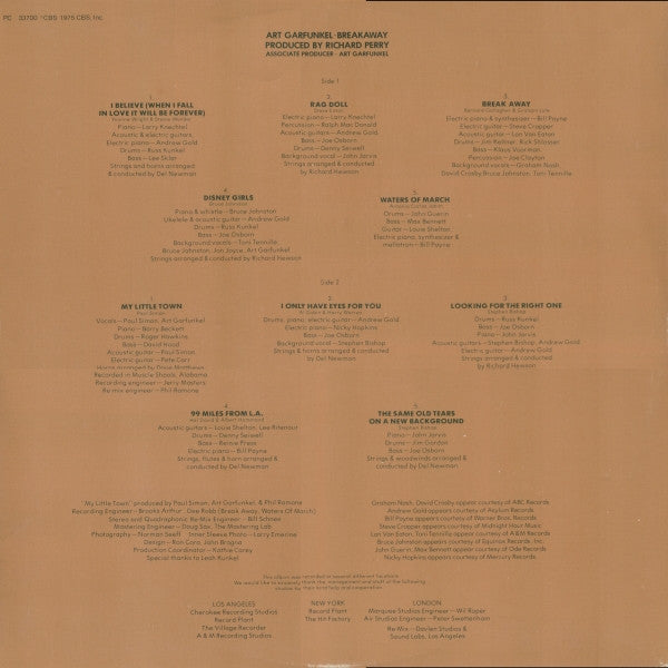 Art Garfunkel - Breakaway (Vinyl)