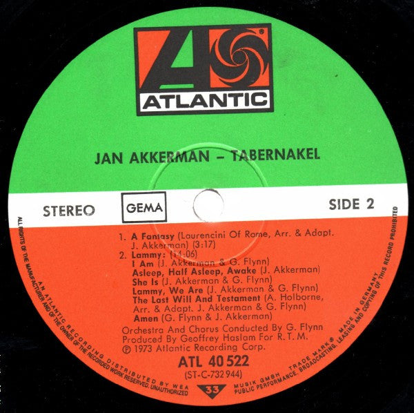 Jan Akkerman - Tabernakel (Vinyl)