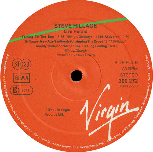 Steve Hillage - Live Herald (Vinyl) (2)