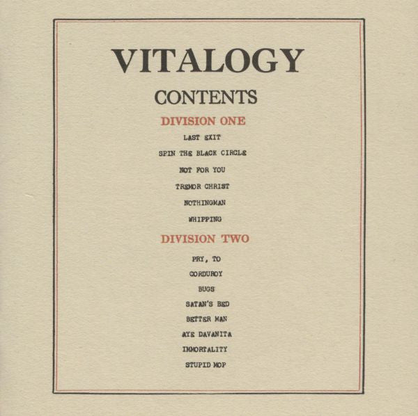 Pearl Jam - Vitalogy (CD)