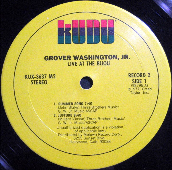 Grover Washington, Jr. - Live At The Bijou (Vinyl) (2)