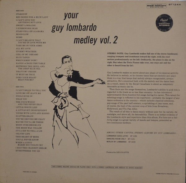 Guy Lombardo And His Royal Canadians - Your Guy Lombardo Medley Vol. 2 (Vinyl) Image