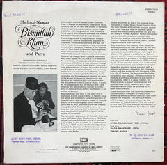 Ustad Bismillah Khan And Party - Bilaskhani Todi / Rageshree / Dhun (Vinyl) Image