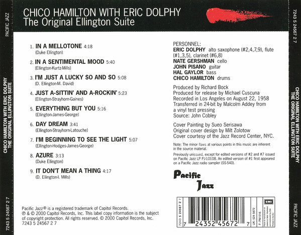 Chico Hamilton Quintet, The With Eric Dolphy - The Original Ellington Suite (CD) Image
