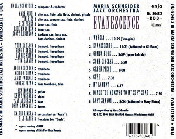 Maria Schneider Orchestra - Evanescence (CD) Image