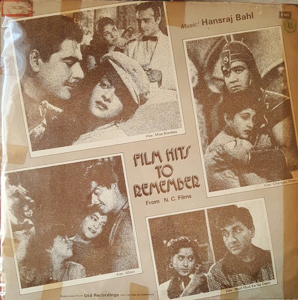 Hansraj Behl - Film Hits to Remember (Vinyl) Image