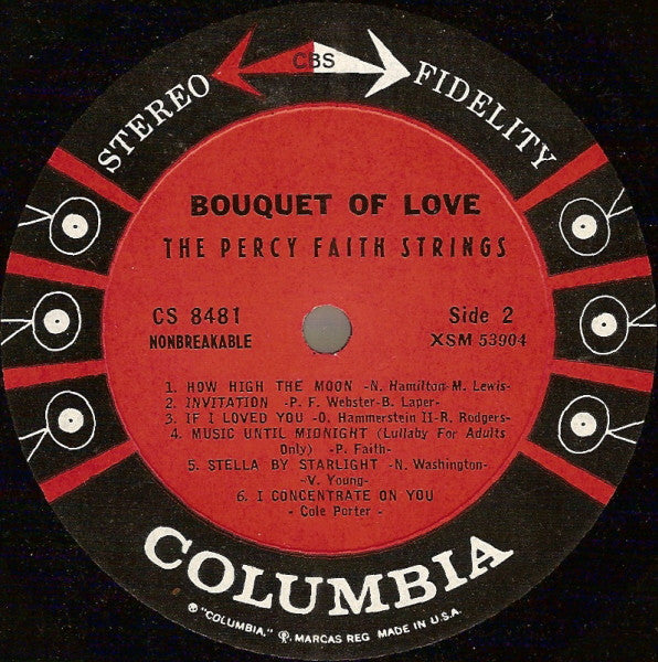 Percy Faith Strings, The - Bouquet Of Love (Vinyl) Image