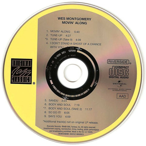 Wes Montgomery - Movin' Along (CD) Image