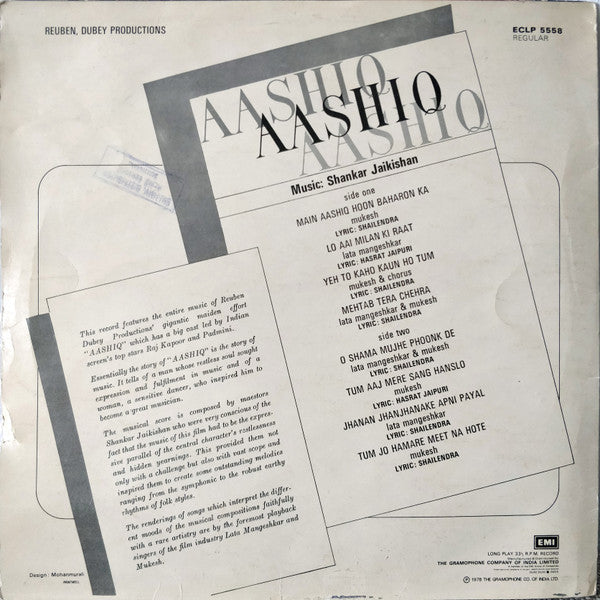 Shankar-Jaikishan - Aashiq (Vinyl)