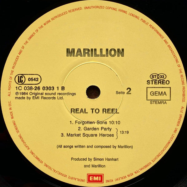 Marillion - Real To Reel (Vinyl)