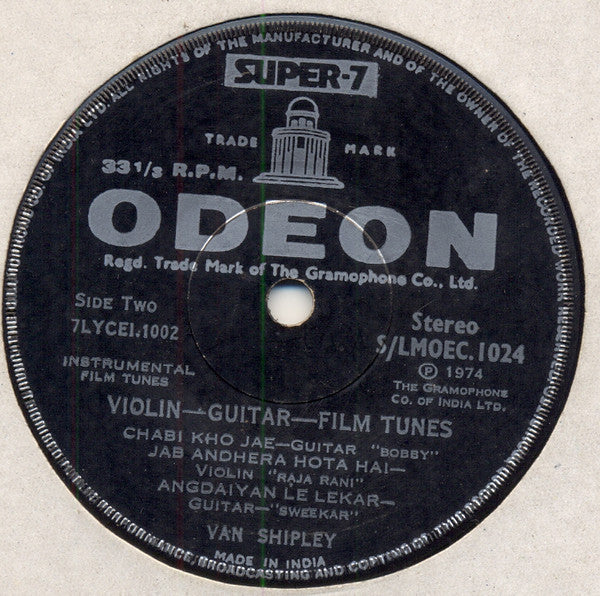 Van Shipley - Film Tunes On Violin/Guitar (45-RPM)