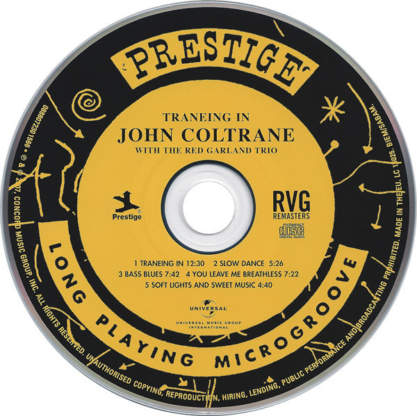 John Coltrane With Red Garland Trio, The - Traneing In (CD)