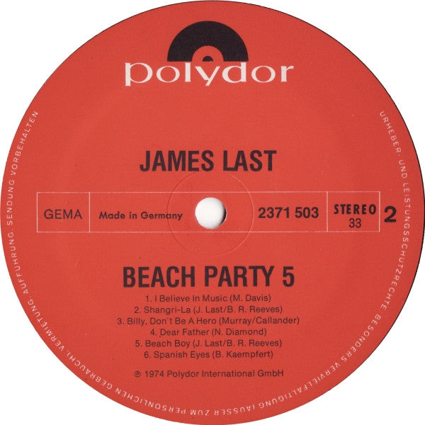 James Last Company - Beachparty 5 (Vinyl) Image