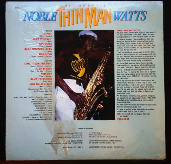 Noble Watts - Return Of The Thin Man (Vinyl) Image