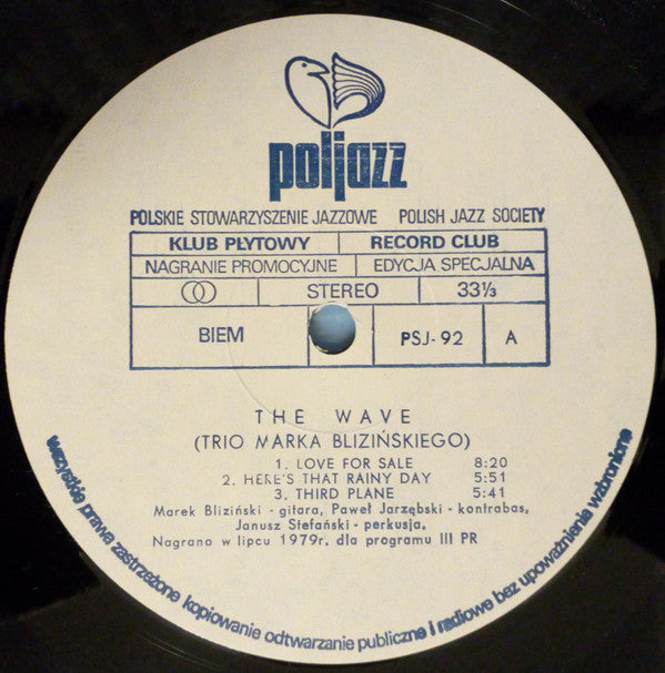 Marek BliziÅ„ski - The Wave (Vinyl) Image