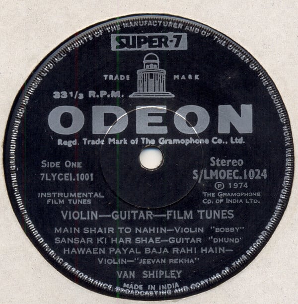 Van Shipley - Film Tunes On Violin/Guitar (45-RPM)