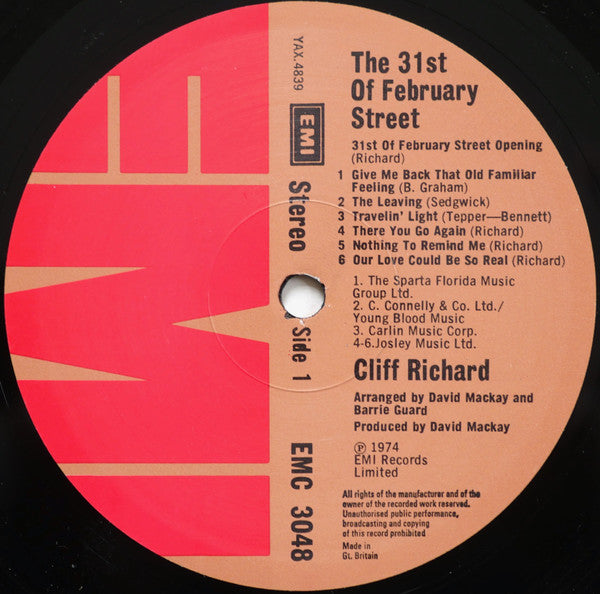 Cliff Richard - The 31st Of February Street (Vinyl) Image
