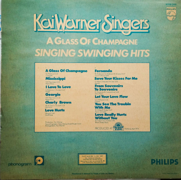 Kai Warner Singers - A Glass Of Champagne (Vinyl) Image