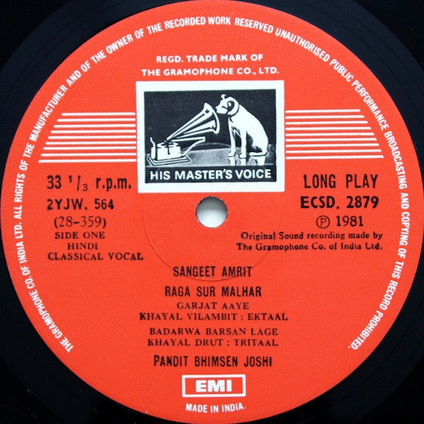 Bhimsen Joshi - Sangeet Amrit (Vinyl) Image