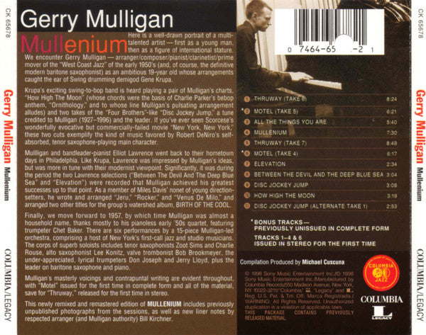 Gerry Mulligan - Mullenium (CD) Image