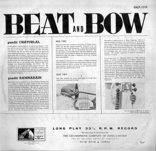 Ram Narayan, Chatur Lal - Beat And Bow (Vinyl)