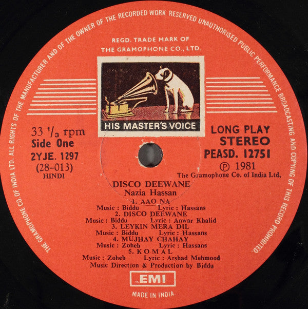 Nazia Hassan, Biddu - Disco Deewane (Vinyl)