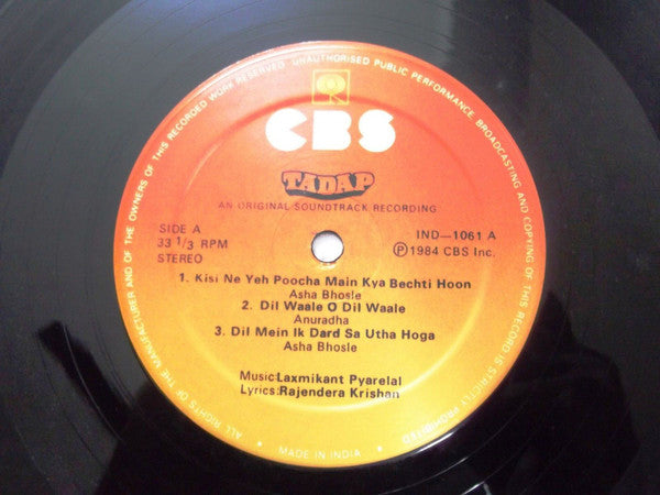 Laxmikant-Pyarelal, Rajinder Krishan - Tadap (Vinyl) Image