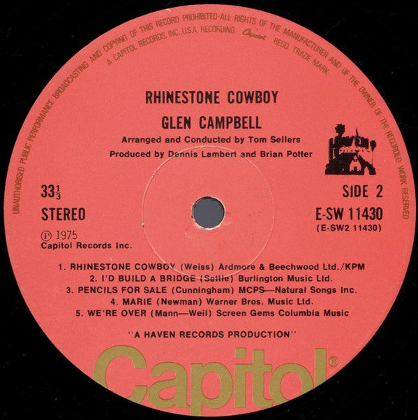 Glen Campbell - Rhinestone Cowboy (Vinyl)