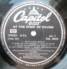 Wings (2) - At The Speed Of Sound (Vinyl)