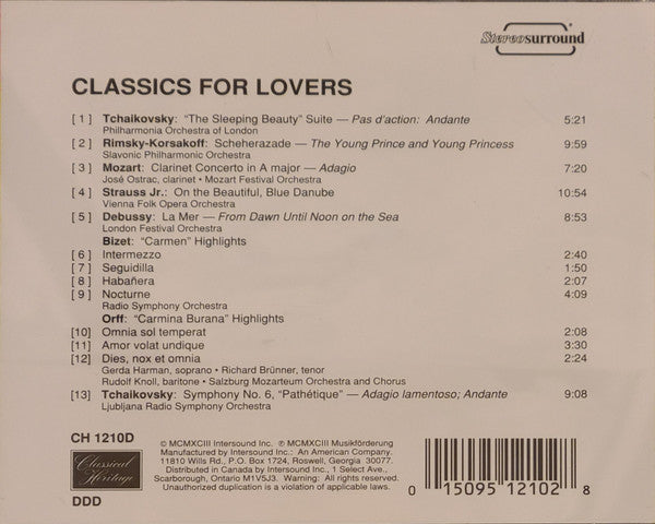 Various - Classics For Lovers (CD)